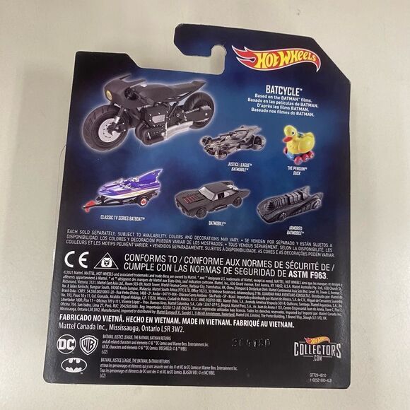 2022 Hot Wheels DC The Batman Movie - Lot of 2 - BATCYCLE & BATMOBILE - Picture 5 of 5